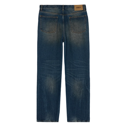 Obey Classic Baggy Denim Oil Stained Indigo Pant