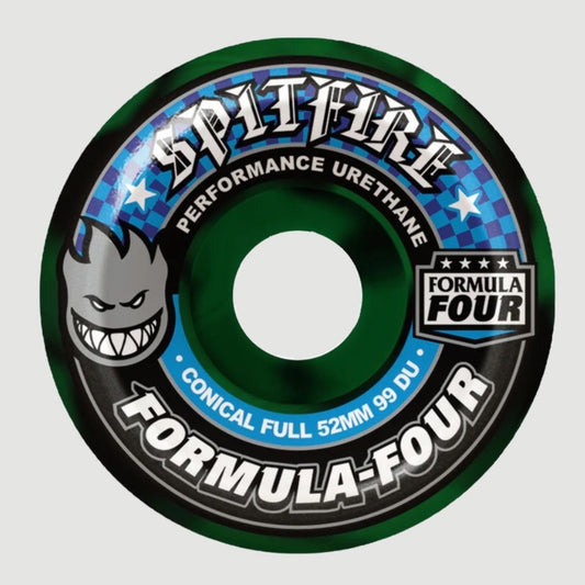 Spitfire F4 99a 52mm Conical Full GRN/BLK Wheels