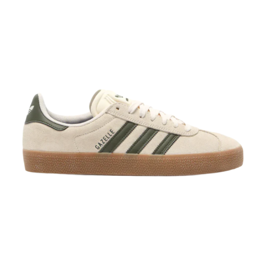 adidas Gazelle ADV Shoes - Ecru Tint/Focus Olive/Gum4 12UK adidas Gazelle ADV Shoes - Ecru Tint/Focus Olive/Gum4 12UK