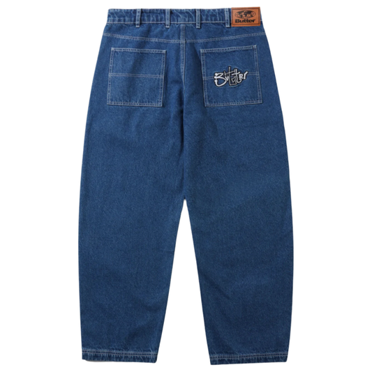 Butter Goods Scribble Denim Jeans Mid Blue