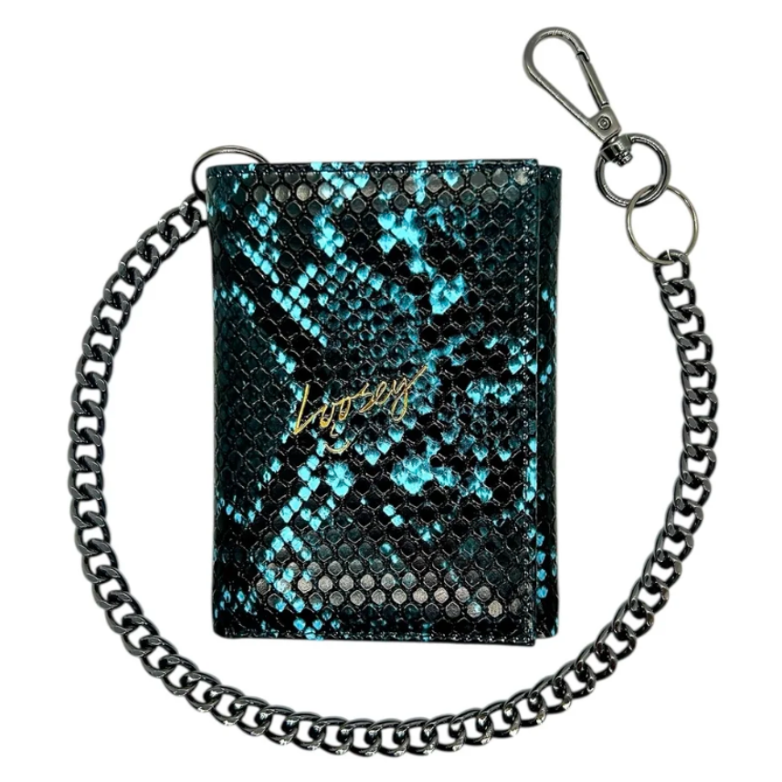 Loosey Loves You Snake Skin Chain Wallet