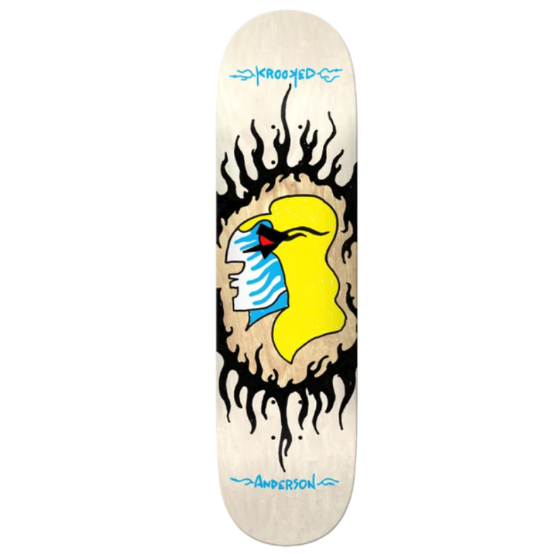 Krooked Manderson Pink Flame Deck 8.38