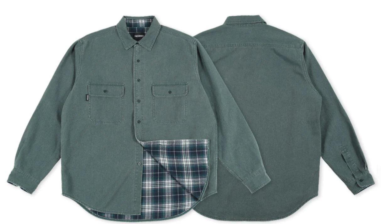 Theories Union Flannel Sea Green