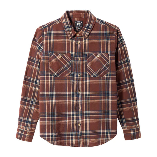 LMC Charlie Print Woven Flannel Brown