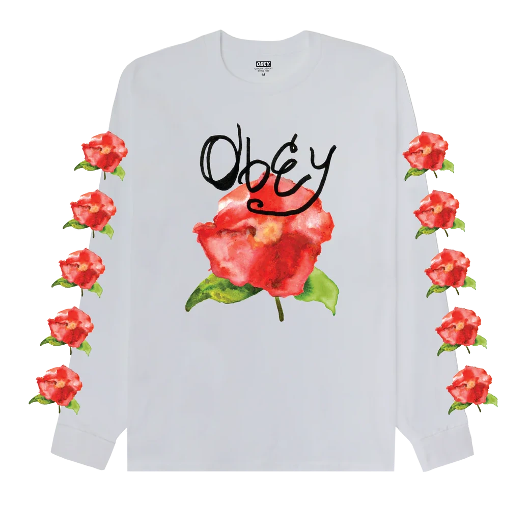 Obey Watercolor Poppy L/S Tee