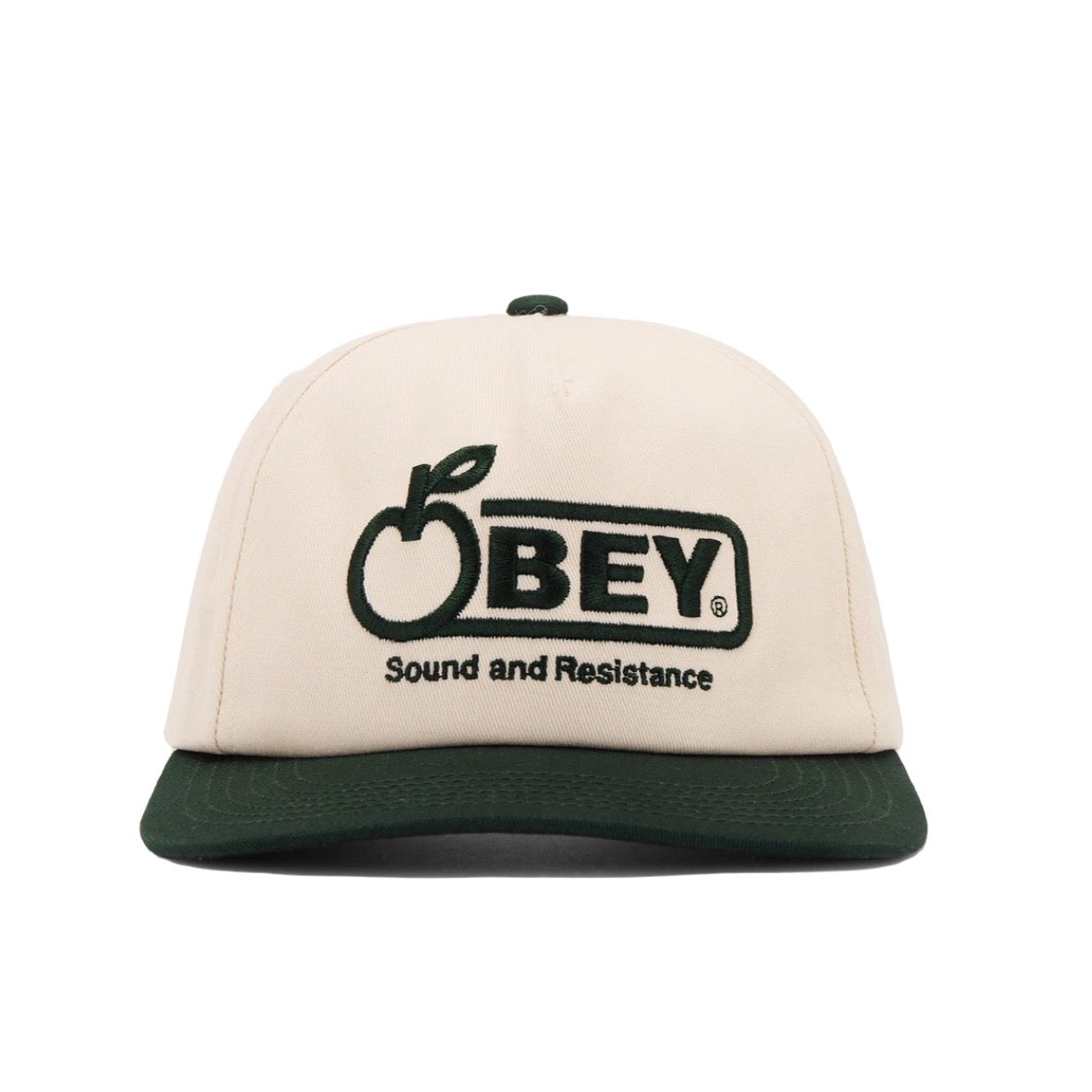 Obey- Sound Twill 5 Panal Snapback Unbleached Multi