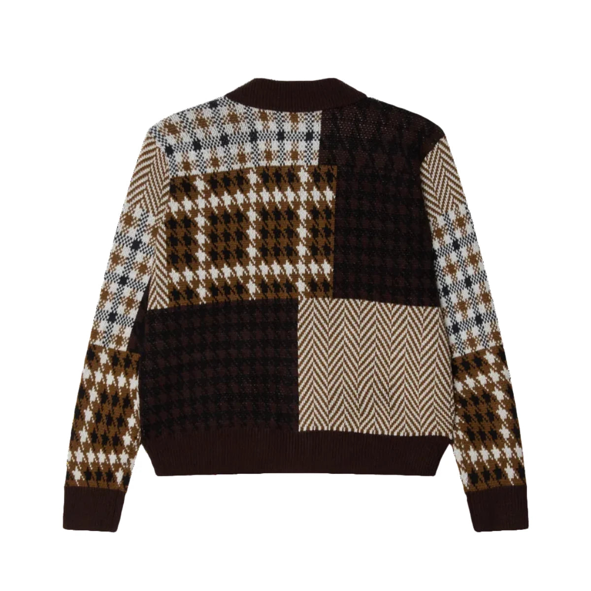 Obey Patchwork Cardigan Sweater