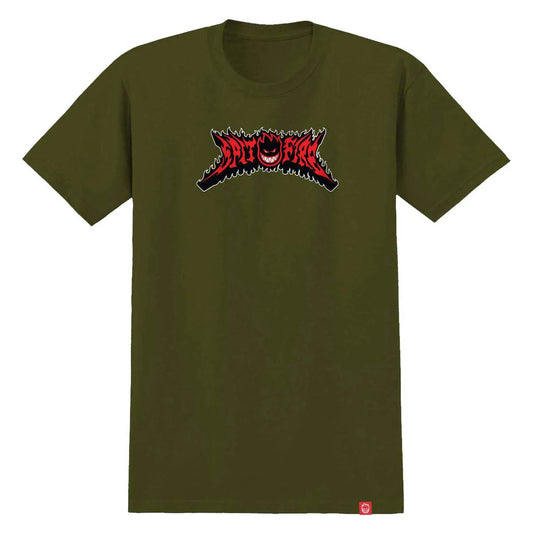 Spitfire Flame Out Bighead Fill S/S Tee Military Green