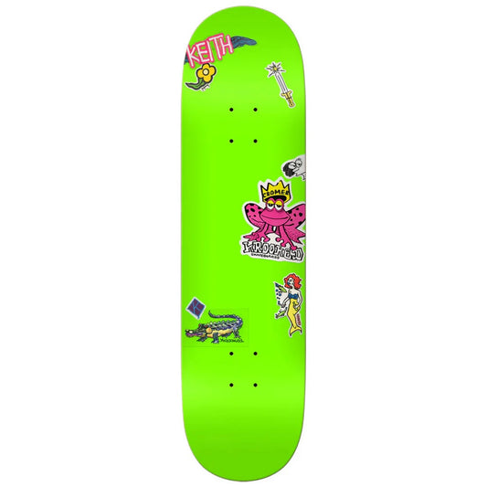 Krooked Brad Cromer Neon Sticker Deck 8.25