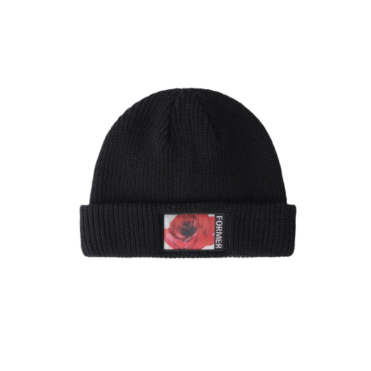 Former Rosette Patch Beanie Black