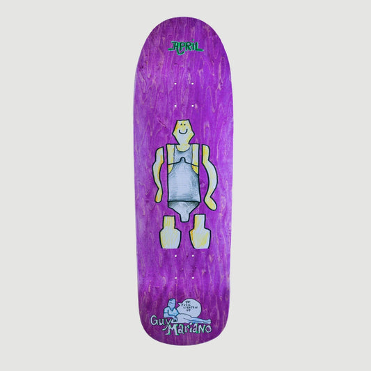 April Skateboards Guy By Gonz 90's Deck 9.6 Purple
