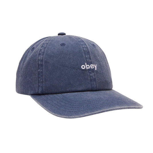 Obey Pigment Lowercase 6 panel Navy