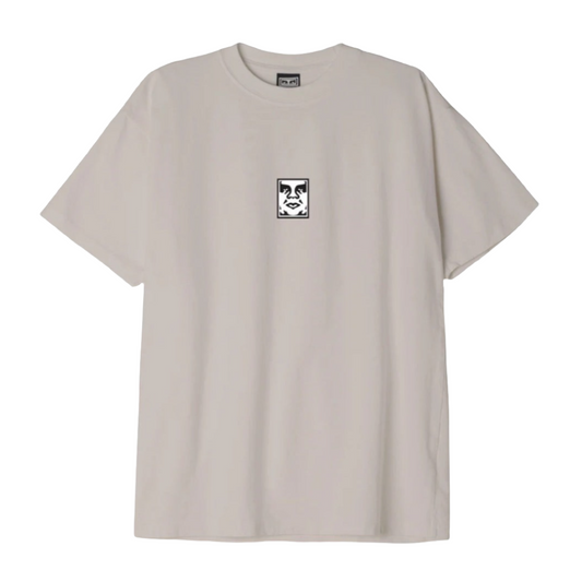 Obey Icon Heavyweight Tee Silver Grey