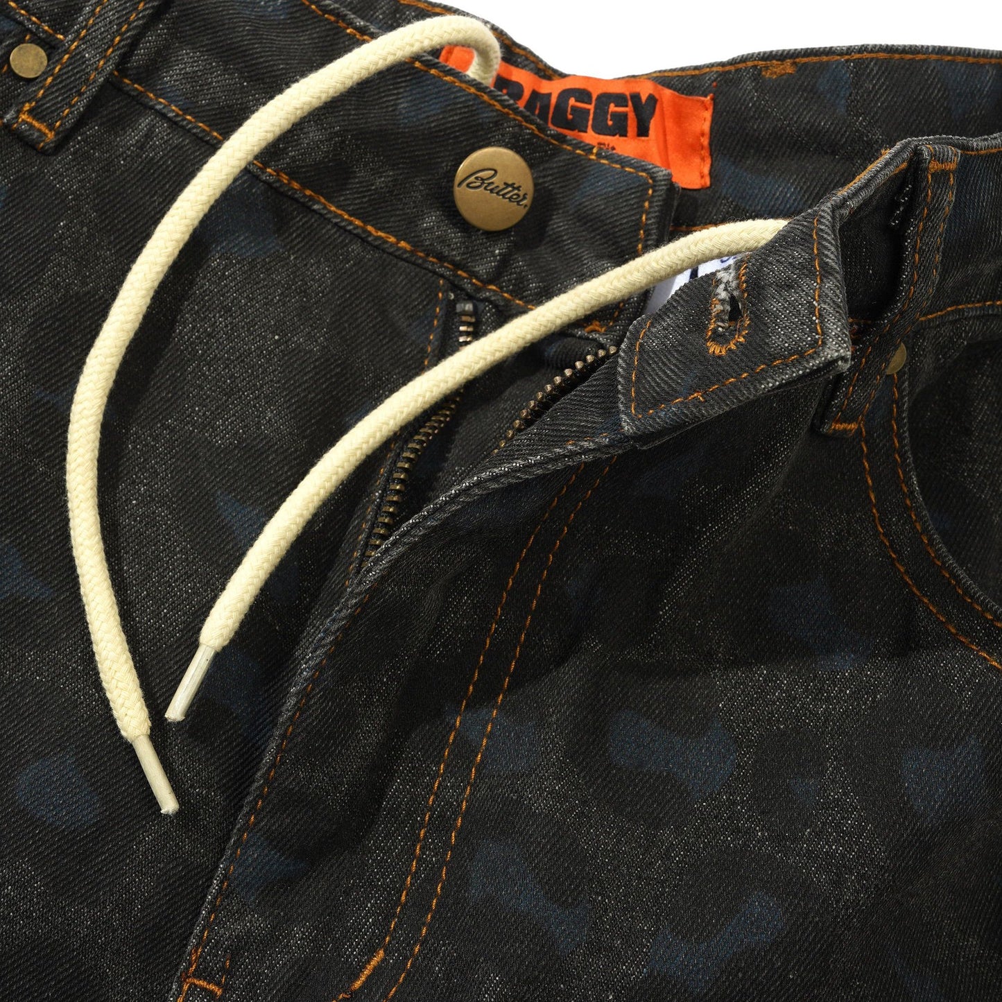 Butter Goods Leopard Denim Jeans Black