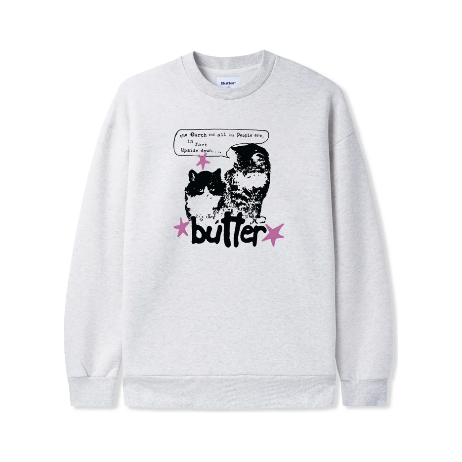 Butter Goods Upside Down Crewneck, Ash