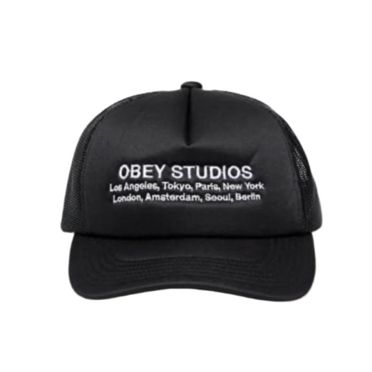 Obey Studios Trucker Black