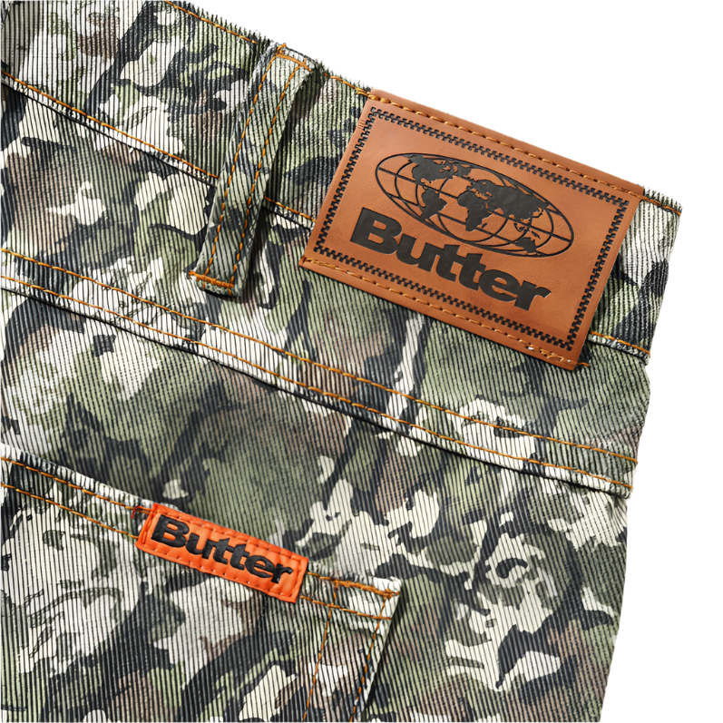 Butter Goods Bark Camo Denim Jeans Army