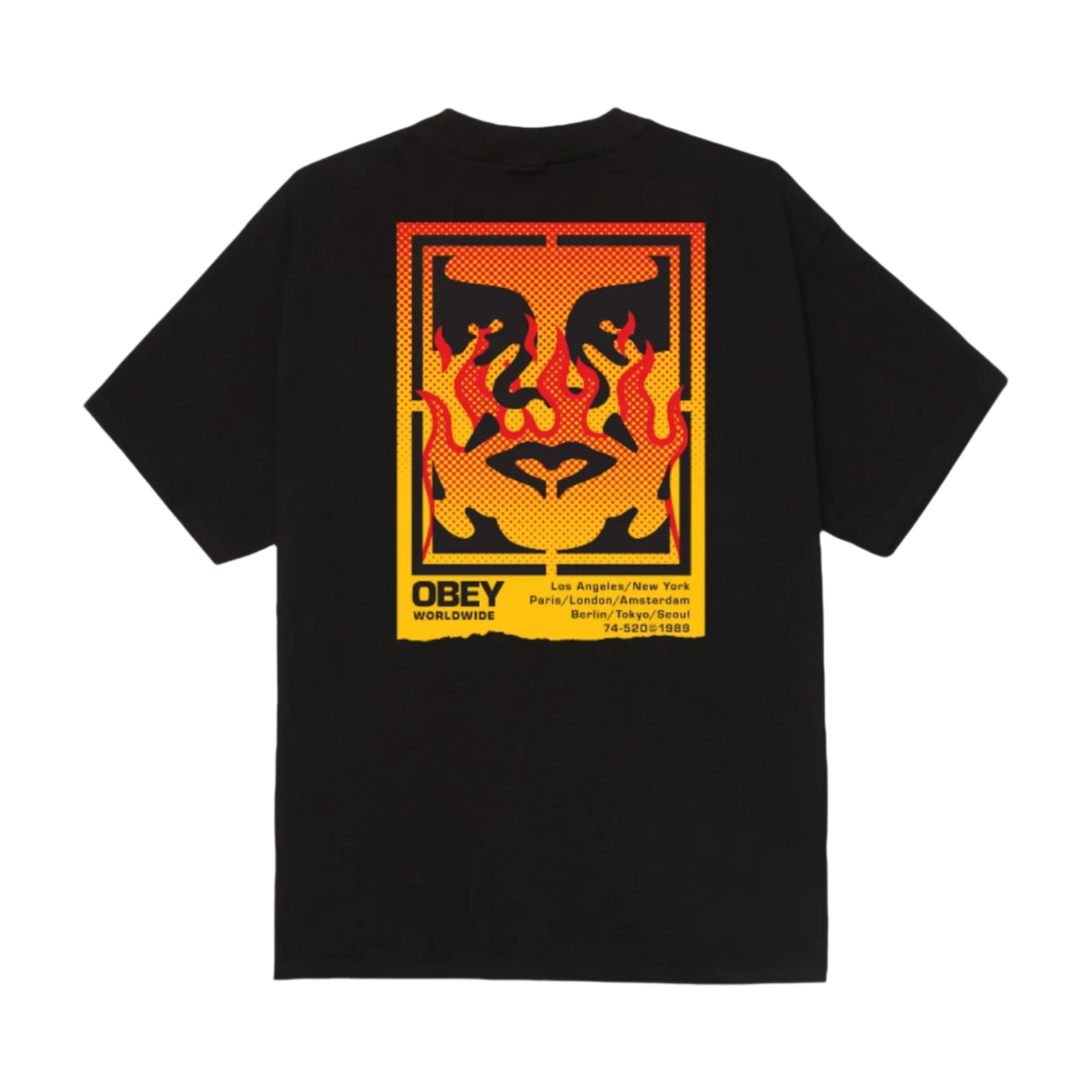 Machine Obet Obey Icon Stencil Flame Tee – Brooklyn Projects