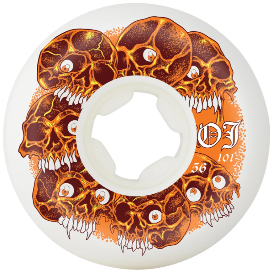 OJ Wheels Grey Matter Juice Original White Hardline 101a 56mm Wheels