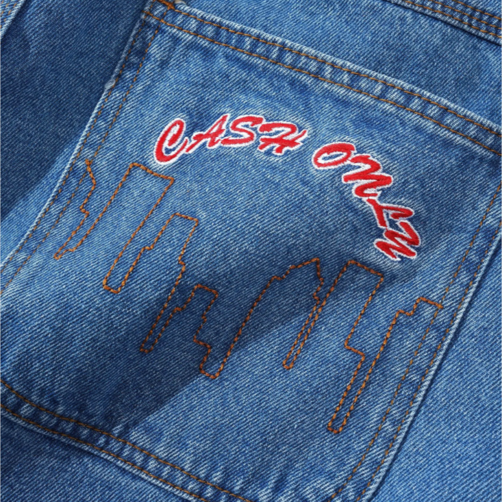 Cash Only Logo Denim Shorts