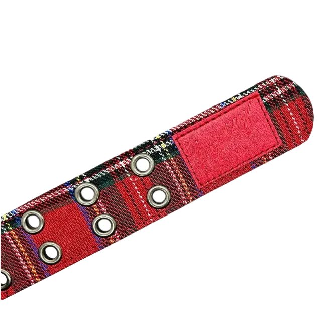 loosey Loves You Plaid Grommet Hole Belt
