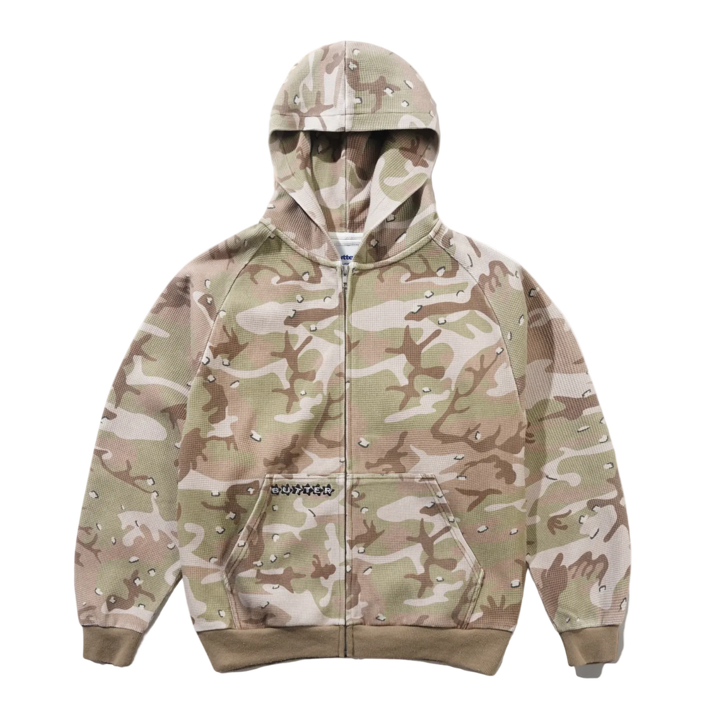 Butter Goods Stars Waffle Zip-Thru Hoodie