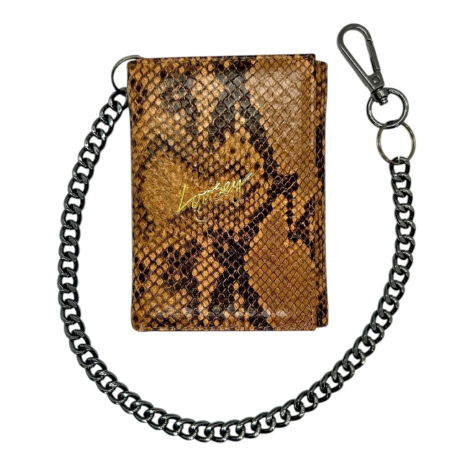 Loosey Loves You Snake Skin Chain Wallet