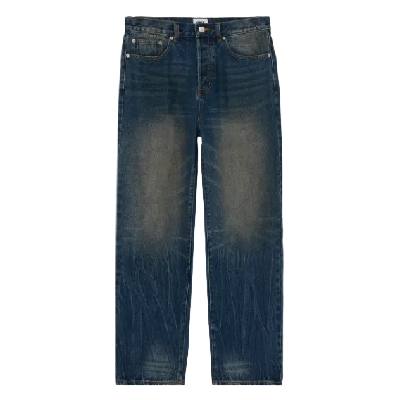 Obey Classic Baggy Denim Oil Stained Indigo