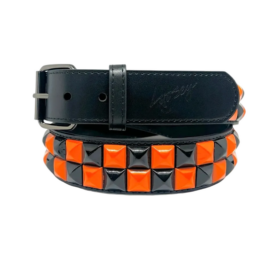 Loosey Loves You Stud Finder Belt Black/Orange