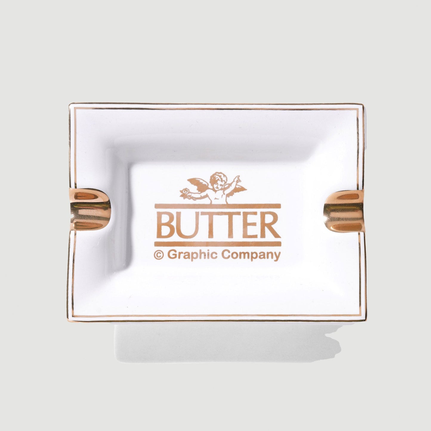 Butter Goods Cherub Ceramic Ash Tray White/Gold