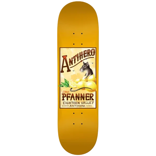 Anti Hero Skateboard Deck Pfanner Homers Pt 2 Yellow 8.25
