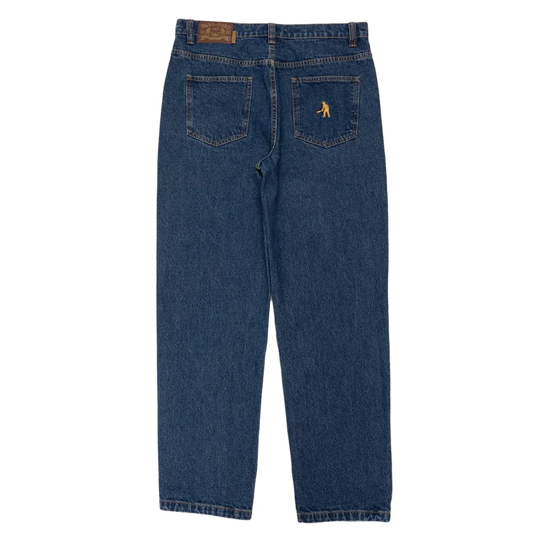 PassPort Recycled Denim Workers Club Pants Dark Indigo