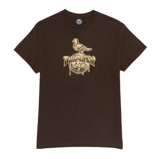 Thrasher Cover The Earth Tee Dark Chocolate