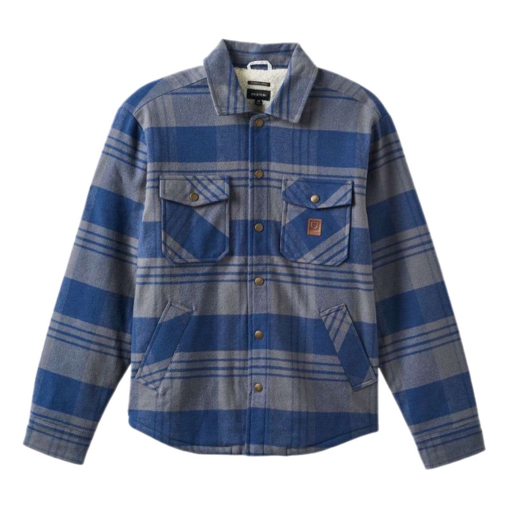 Brixton Durham Lined Jacket Washed Navy/Beige Plaid