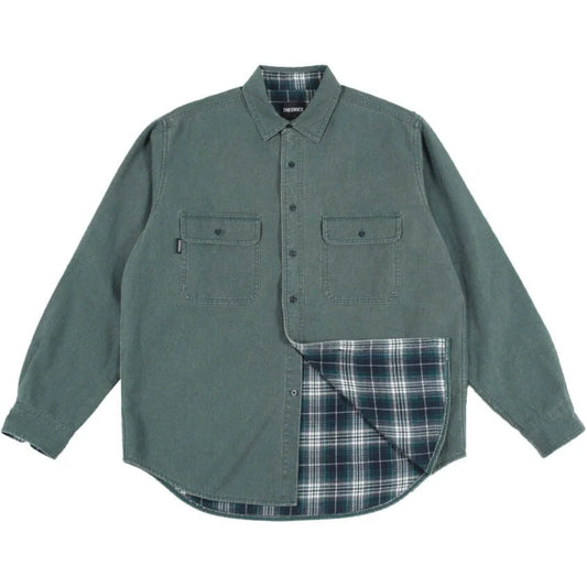 Theories Union Flannel Sea Green