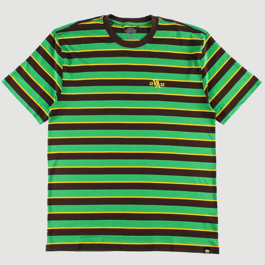 Dickies Skate Vincent Alvarez Stripe T-Shirt Green Leaf Stripe