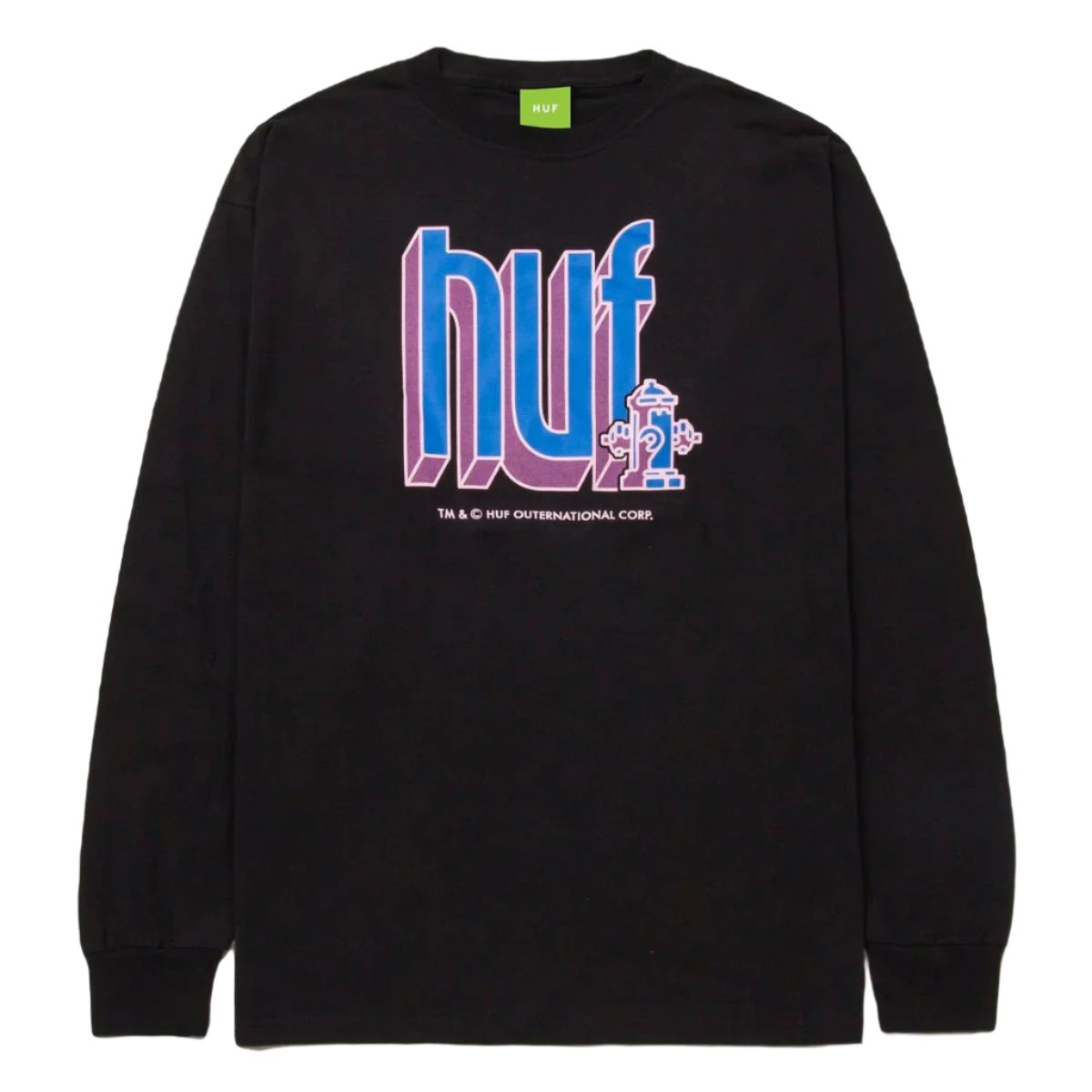 Huf Bookend L/S Tee Black