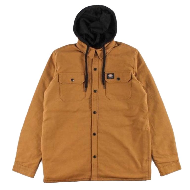 Dickies Skateboarding Woven Insulated Shirt Jacket Brown Duck