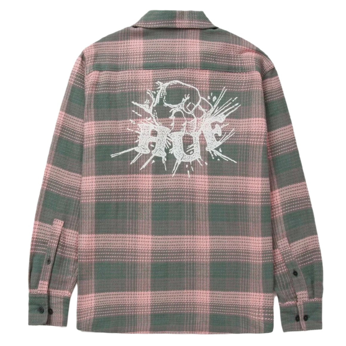 Huf Smash Flannel Overshirt Pink