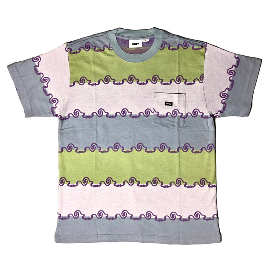 Obey Receptor Jacquard Pocket Tee Opal Multi